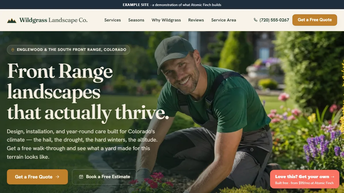 Wildgrass Landscape Co. website